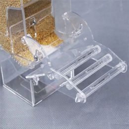 Automatic Bird Feeder Window Moisture Proof Anti-Spilling Cup Transparent Food Box Cage Accessories For Parrot Small Animal