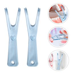 Refillable Floss Dispenser Dental Holder Travel Cleaning Supplies Plastic Stick Products Toothpicks with thread