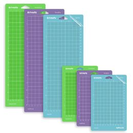 4color 12*4.5Inches Replacement Cutting Mat Adhesive Rubber Pad With Measuring Grid Suitable For Silhouette Cricut/cameo Plotter
