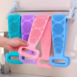 Body Sponge Silicone Brushes Bath Towels Body Scrubber Rubbing Back Peeling Massage Shower Extended Scrubber Skin Clean Brushes
