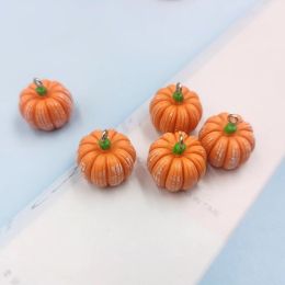 10Pcs Kawaii 3D Christmas Pumpkin Charms For Jewelry Making Findings DIY Pendants Earrings Bracelet Handmade Craft Dollhouse