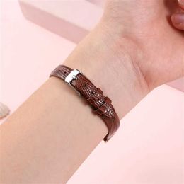 Watch Bands Soft Animal Skin Slim Genuine Leather Watch Strap Lizard grain For Women Watch band Hight Quality 8mm 10mm 12mm 14mm 16mmL2404