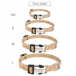 Pet Collar Leashes Set Custom Puppy Cat Dog Leash Personalised Nameplate Id Pet Collar for Medium Large Dogs