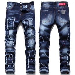Men's Jeans Europe And The United States Tie Cloth Beggar Fashion Edition Complex Pants Street Personali