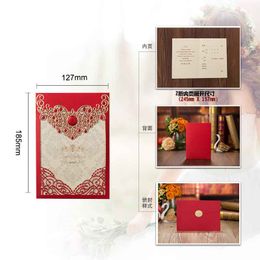 10pcsLove Heart Wedding Invitations Card Laser Cut Elegant Greeting Card Envelopes Wedding & Engagement Event Party Decorations