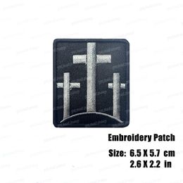 Knights Templar Embroidered Patches Cross Military PVC Patch Tactical Combat Rubber Embroidery Badges For Jacket Clothing Knigh