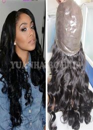 8A top quality 1b loose wave indian virgin human hair full thin skin wig baby hair 1931856