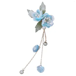 Hair Accessories Girl's Vintage Clips Headpiece Cabbage Leaf Weaving Jewellery With Tassel For Woman Cheongsam Tea Wear