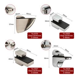 KAK Zinc Alloy Adjustable Glass Clamps Glass Plated Brackets Chrome Alloy Shelf Holder Support Clamp Holder For Glass Shelves