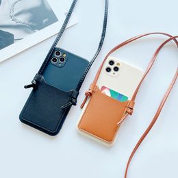 Silicone Lanyard Strap Case For Xiaomi Redmi Note 11 10 12 11S 12S 10C 9T 9 12C Mi 11T 10T 12T 13T 14 Pro Card Holder Cover Bag