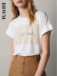 Dresses Round Neck Summer Cotton Alphabet Shortsleeved Chic Women's Tshirt 2022 Short Sleeve Simple Fashion High Quality Female Tops