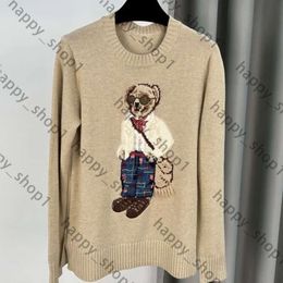 Rl Designer Women Knits Bear Sweater s Polos Pullover Embroidery Fashion Knitted Sweaters Long Sleeve Casual Printed Wool Cotton Soft Unisex Men Hoodie 944