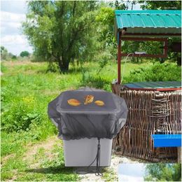 Garden Decorations Water Barrel Sn Filter Black Soft Leaf Guard Rain Tank Mesh Er With Dstring For Yard Diameter 37.4In Drop Deliver Dh8Em