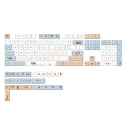 Accessories 127Keys Cartoon LittleOtter Keycaps XDA Thick PBT Keycap For 61/87/104/108 Layout Mechanical Keyboard Keycaps