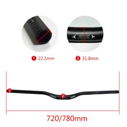 MTB Bicycle Handlebar Aluminium Alloy Road Mountain Bike Riser Handle Bar 720/780mm*31.8mm Lightweight Steering Wheel For Bike