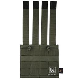 KRYDEX 5.56 .223 Modular Double Magazine Pouch For Airsoft Shooting Hunting Tactical Open Top Mag Carrier Pouch Ranger Green