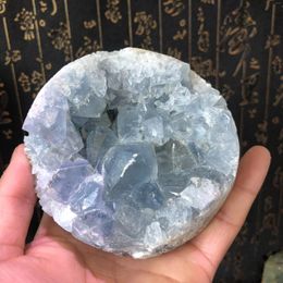 Decorative Figurines 1pcs Natural Sky Blue Crystal Cluster Mineral Specimen Wedding Decoration Aquarium