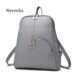 Nevenka Mini Backpack Women Light Weight Daypacks Girls Fashion Backpacks Ladies Leather School Bag Female Grey Backpack Black J19239g