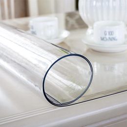 Table Cloth 1pc Transparent PVC Mat Waterproof Oil-Proof Tablecloth Soft Glass Thickness 1mm Home Dining Accessories