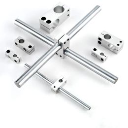 3D printing accessories Pneumatic components linear optical axis fixing clip Connecting piece cross double hole support frame