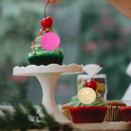 10pcs Acrylic Merry Christmas Cupcake Topper Deer Gold Cake Topper Christmas Tree Ornaments Decorations Cake Decorations Tools