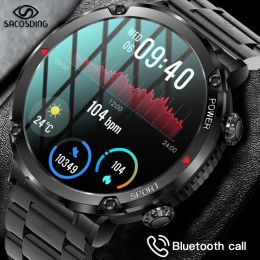Watches New Smart Watch Men Military Outdoor Sports Smartwatch Men Bluetooth Call Clock 1.6 Inch 600 MAh Battery IP68 Waterproof Watches