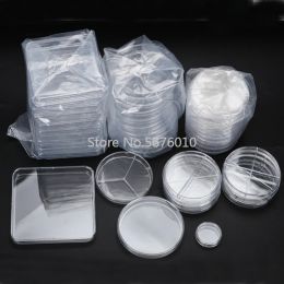 10pieces/pack All Sizes Lab Disposable Sterile Plastic Petri Dishes Culture Plates Bacterial Yeast