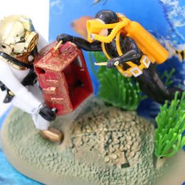 Aquarium Decor Treasure Hunter Diver Fish Tank Ornament Landscape Accessories