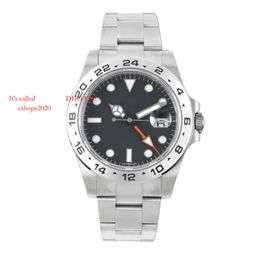 226570 Olex White Rhodium Calendar Magnifying Mechanical Explorerii Designer Platinum Superclone Men's 42Mm Convex Watch Automatic Lens 576