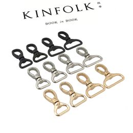 1pcs Metal 4 Sizes Snap Hook Trigger Lobster Clasps Clips Flat Bottom Spring Gate Leather Craft Pet Leash Bag Strap Belt Webbing