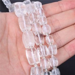 Wholesale Natural Stone Clear Quartz Crystals Beads Faceted Smooth Irregular Loose Bead For Jewelry Making Charm Accessories DIY