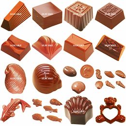 Polycarbonate Chocolate Molds for Chocolate Professional Baking Candy Bonbons Bar Acrylic Mould Confectionery Bakery Utensils