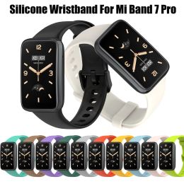 Strap Plating Case for Xiaomi Mi Band 7 Pro Silicone Official Wristband Bracelet for Miband 7 Pro Watchband Straps TPU Cover