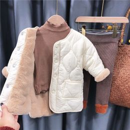 2022 New Casual Spring Winter Faux Fur Warm Girls Boys Jackets Thicken Coat Outwear Kids Plush Children Clothing High Quality