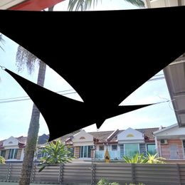 200GSM Black HDPE Sun Shade Net Outdoor Triangle Awning Anti-UV Courtyard Terrace Sun Canopy Swimming Pool Sun Shade Sails