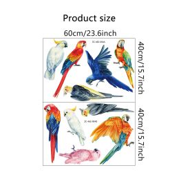Hand-painted style Birds Wall Stickers Parrot Decal for Kids Nursery Bedroom Living Room Decor Art Removable Murals Wall Posters