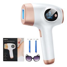 Dispositivo di depilazione per capelli laser IPL 3 in 1 con 9 livelli e 2 modalità flash-999.000 lampi per il trattamento completo del corpo a casa per le donne
