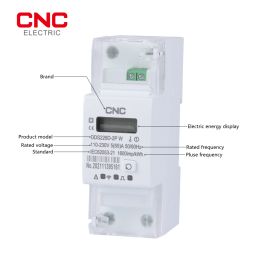 CNC Din Rail WIFI Smart Energy Metre timer Monitor kWh Metre Wattmeter Tuya Single Phase 220V 50/60Hz 65A