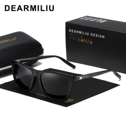 Sunglasses DEARMILIU Brand Unisex Retro Aluminum TR90 Men Polarized Lens Vintage Eyewear Accessories Sun Glasses For Men/Women