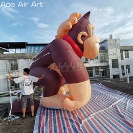 2022 Custom 5m Height Giant Inflatable Gorilla Mascot For Outdoor Advertising Event Party Made By Ace Air Art