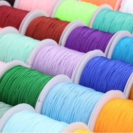 45m/Roll Jewelry No.72 Jade Line 0.8mm DIY Handmade Red Thread Cross Stitch Embroidery String Woven Necklaces Bracelets Rope