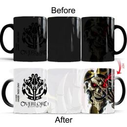Anime JK Overlord Ainz Ooal Gown Cosplay Mark Color Changing Mug Skull Momonga Daily Drink Mugs Tea Milk Coffee Ceramic Cups