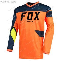 Cycling Shirts Tops Mens BAT Motocross Shirt Downhill Jersey Enduro T-shirt Off Road Racing Mountain Bike Jersey Maillot Ciclismo Hombre Y240410