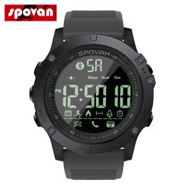Watches Spovan Smart Watch Men Professional 5ATM Waterproof Bluetooth Call Reminder Digital Alarm Clock For iOS Android Phone