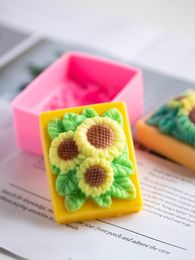 Sunflower Flower Soap Mould Handmade Soap Mould Mousse Cake Silicone Mould Cake Baking Tools Soap Moulds for Soap Making