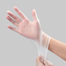 100pcs/set Food Grade Disposable Gloves Nitrile Latex Rubber Waterproof PVC Transparent Gloves Food Processing Hygiene Gloves