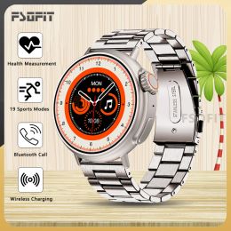 Watches 1.53inch Smartwatch Wireless Charging Bluetooth Call Music Sports Fitness Tracker Heart Rate Monitor Men Women Smart Watch Ultra