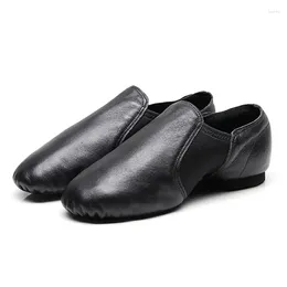 Dance Shoes USHINE 24-44 Sheepskin Jazz Tan Black Antiskid Sole High Qualtiy Adults Sneakers For Girls Women