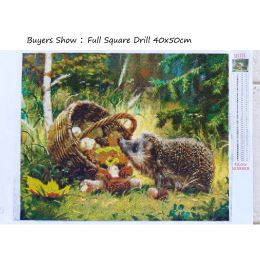 Evershine Diamond Painting Full Drill Square Animals Hedgehog Diamond Embroidery Scenery Cross Stitch Kit Diamond Mosaic Crystal