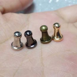 XUNZHE 50pcs/Pack 6*4mm Copper Pacifier Nail Luggage Leather metal Craft Solid Screw Nail Rivet flank strap Rivets